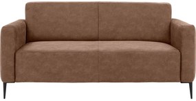 Goossens Key West bruin, micro leer, 2,5-zits, modern design