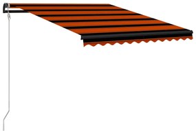 vidaXL Luifel automatisch uittrekbaar 300x250 cm oranje en bruin