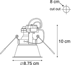 Smart inbouwspot wit incl. WiFi GU10 verstelbaar - Alloy