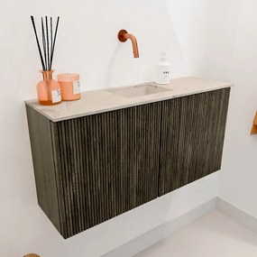 Mondiaz Joya DLux 80cm toiletmeubel shadow met wastafel faye midden zonder kraangat frappe
