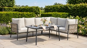Dining Loungeset 7 personen Aluminium/rope Grijs  Lifestyle Garden Furniture Boretti