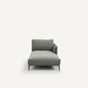 Longchair stonewashed fluweel, Oscar design E.Gallina