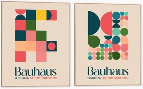 Ingelijste digitale prints Bauhaus, 2-delig