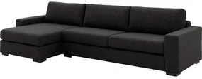 Goossens Hoekbank Lucca Met Chaise Longue grijs, stof, 3-zits, stijlvol landelijk