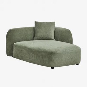 Rechts Chaise Longue Module Voor Modulaire Bank In Chenille Coco Chenille Saliegroen - Sklum