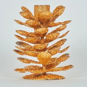 Kerst decoraties Wit Bizzotto  P.CANDELA 1P PINEAL ORO H10