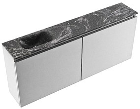 Mondiaz Ture DLux toiletmeubel 120cm plata met wastafel lava links met kraangat