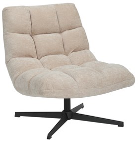 Draaistoel Met Vierkant Stiksel Beige