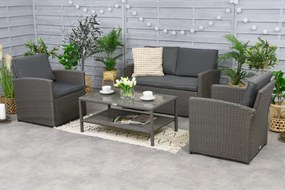 Tuinmeubelen Monaco Coffee 4 Garden Point antraciet