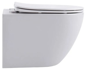 Sanigoods Cyclona compact randloos hangtoilet met tornado flush en zitting wit mat