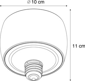 E27 LED lamp deco zwart 6W 370 lm 3000K