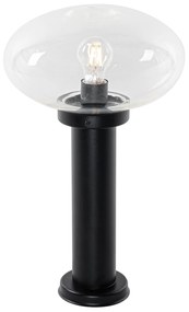 Modern buiten paaltje zwart 50 cm - Elly Modern E27 IP44 Buitenverlichting ovaal