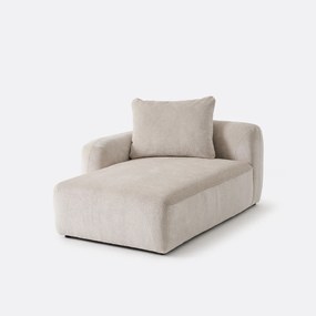 Linker longchairelement, voor modulaire bank, in jacquard chenille, AMAD