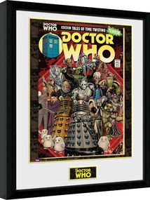 Ingelijste poster Doctor Who - Villains Comic