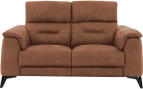 Goossens Excellent Bank Alma cognac, micro leer, 2-zits, urban industrieel