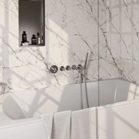 Brauer Stripe inbouw badkraan met staafhanddouche RVS geborsteld PVD