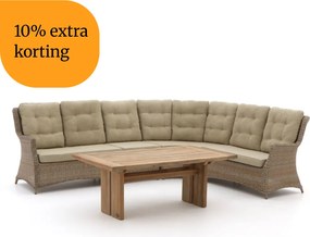 + 10% kassakorting | Dining loungeset Intenso | 6 personen | Loungeset Beige | Wicker (vlechtwerk) | 310x250cm | Kees Smit Tuinmeubelen
