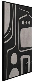 Kare Design Artistic Blacky Abstract Schilderij Zwart Wit