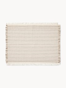 Katoenen placemats Elouise met franjes, 2 stuks