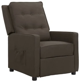 vidaXL Fauteuil verstelbaar stof bruin