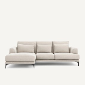 Hoekbank links in gemêleerd canvas, MARSILE