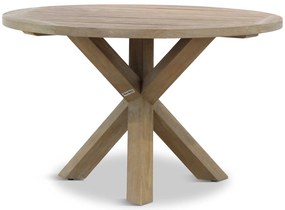 Dining Tuintafel rond 120 cm Old teak greywash Sand City rond