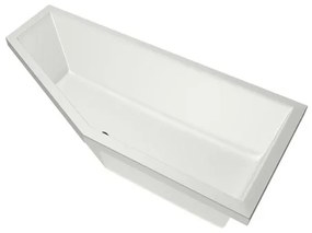 Xenz Society Hoekbad - 170x75x48 - afvoer Midden - Rechts - Compact - acryl - wit mat 6926-03