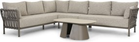 Hoek loungeset 5 personen Rope Taupe  Santika Furniture Santika