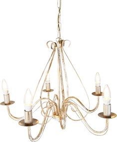 Smart kroonluchter wit 5-lichts incl. Wifi B35 - Giuseppe