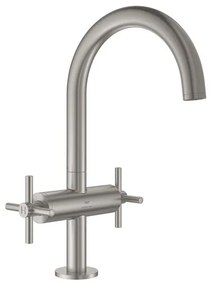 Grohe Atrio L-size wastafelmengkraan push open supersteel 21144DC0