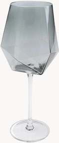 Handgemaakte wijnglazen Diamond, 4-delig