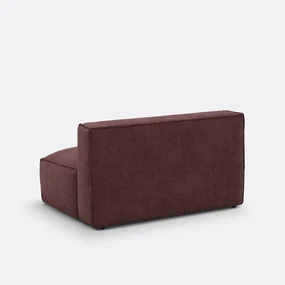 Modulaire 2-zits zitbank van getextureerde stof, Seven