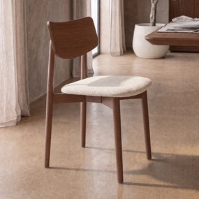 Scandinavische Stoel Walnoot Hout
