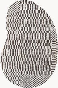 Wasbaar jacquard in- & outdoor vloerkleed Berber in organische vorm