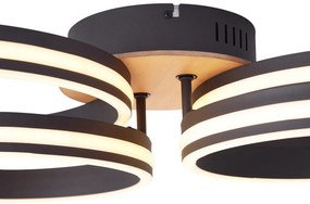 Plafondlamp hout incl. LED 3-staps dimbaar 4-lichts - Navara