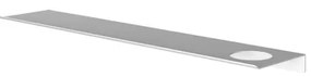 Hotbath &MORE Planchet - 60cm - inclusief bevestigings rails - 1 uitsparing - voor zeepdispenser of beker - Mat wit SH060HWH