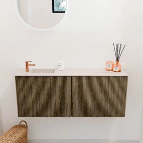 Mondiaz Joya DLux 100cm toiletmeubel dusk met wastafel faye links 1 kraangat meli