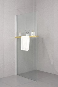 Sapho Shelf handdoekhouder en planchet voor douchewand goud mat