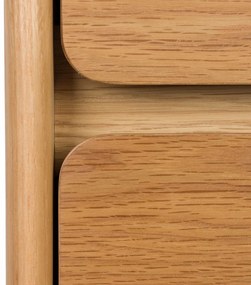 Zuiver Rise Natural Design Ladenkast Gebogen Eikenhout - 40x45x112cm.