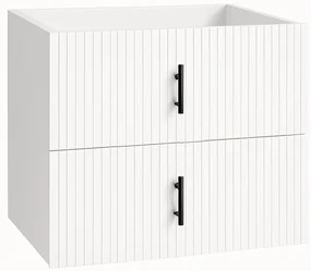 Muebles Raya onderkast ribbelfront 60cm met 2 softclose lades wit mat