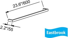 Eastbrook Alento handdoekenrek chroom 60cm