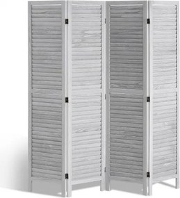 VEVOR Room Divider 4-delig opvouwbaar privacyscherm, 170 cm hoge scheidingswand, draagbaar decoratief scherm voor kamerafscheiding, roomdivider geschikt voor kantoor, restaurant, slaapkamer (lichtgrijs)