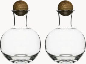 Mondgeblazen kruidenflessen Eden met houten deksel, 2-delig