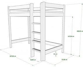 Kinderen Grijs Hoogslaper - Bobby Voor Kinderen Kinderen Junioren 5059914014004 Children's Beds Home, 160x80, Geen Children's Beds Home Dennenhout