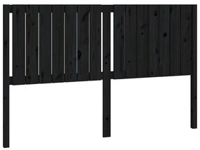 vidaXL Hoofdbord 165,5x4x100 cm massief grenenhout zwart