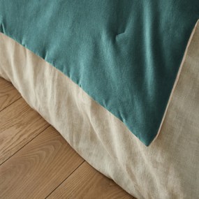 Gematelasseerd dekbed in effen fluwelen katoenen linnen, Velvet