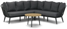 Hoek loungeset 4 personen Wicker Zwart  Coco Coco Leonardo