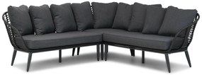Hoek loungeset 4 personen Aluminium/wicker Zwart  Coco Coco Leonardo
