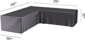 Platinum AeroCover Loungesethoes Hoekset L-Vorm - 370 x 370 x 100 x H70 cm - Ademend & Groot formaat