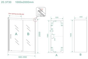 Mueller Manhattan schuifbare nisdeur 100x200cm mat zwart